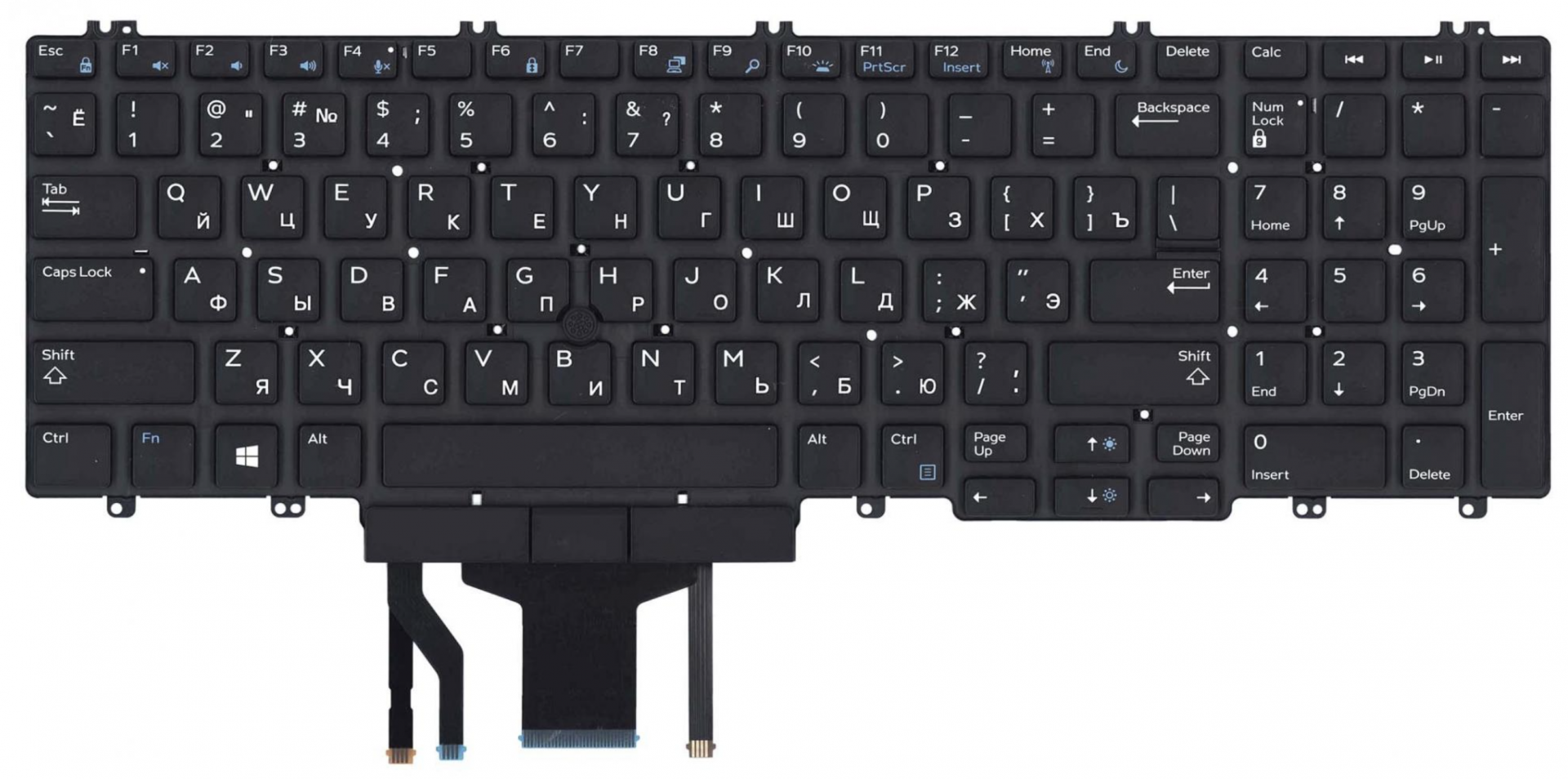 Клавиатура DELL Precision 7730, 7730-6993 с подсветкой, OEM