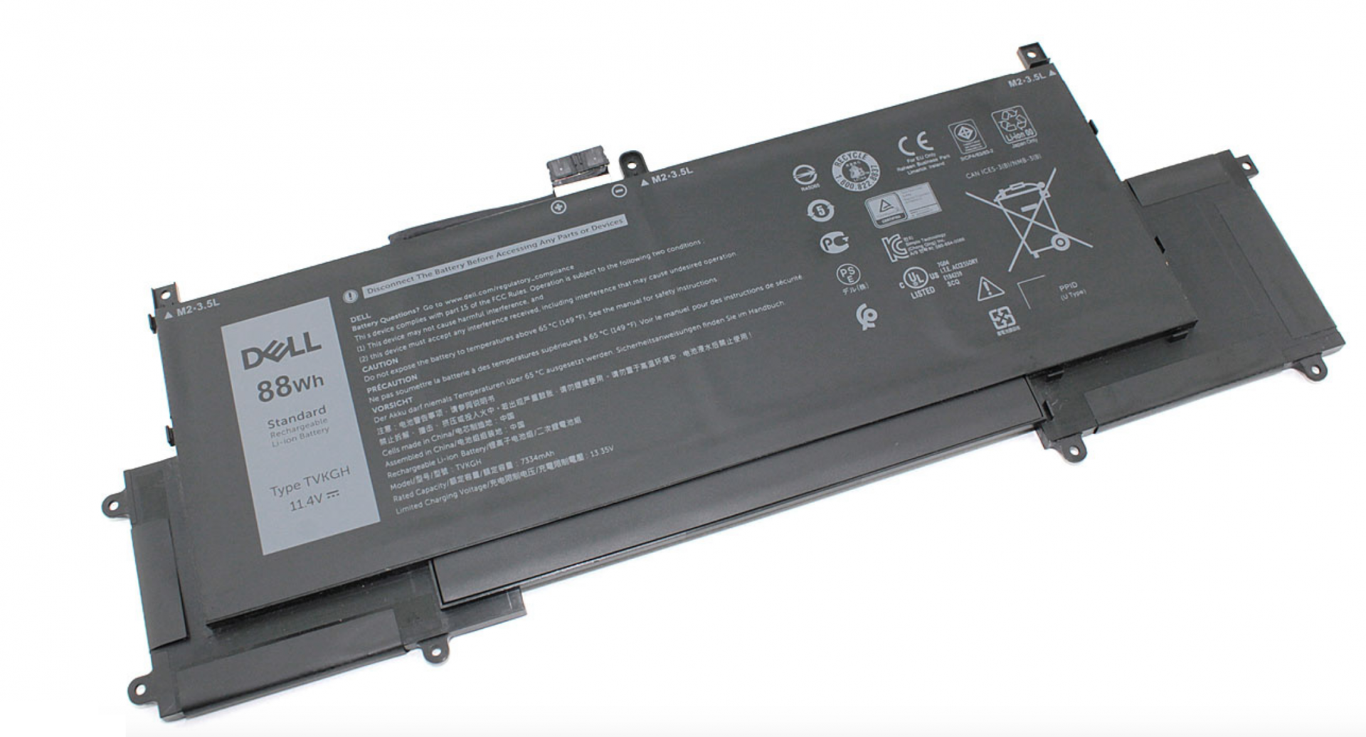 Аккумулятор Dell Latitude 9510 7.6V, 88Wh, 7334mAh, Original