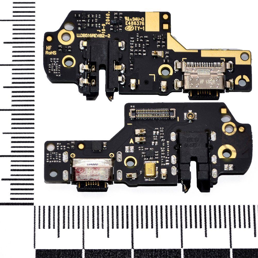 Шлейф Xiaomi Redmi Note 8 + разъем зарядки + разъем гарнитуры + микрофон orig Factory