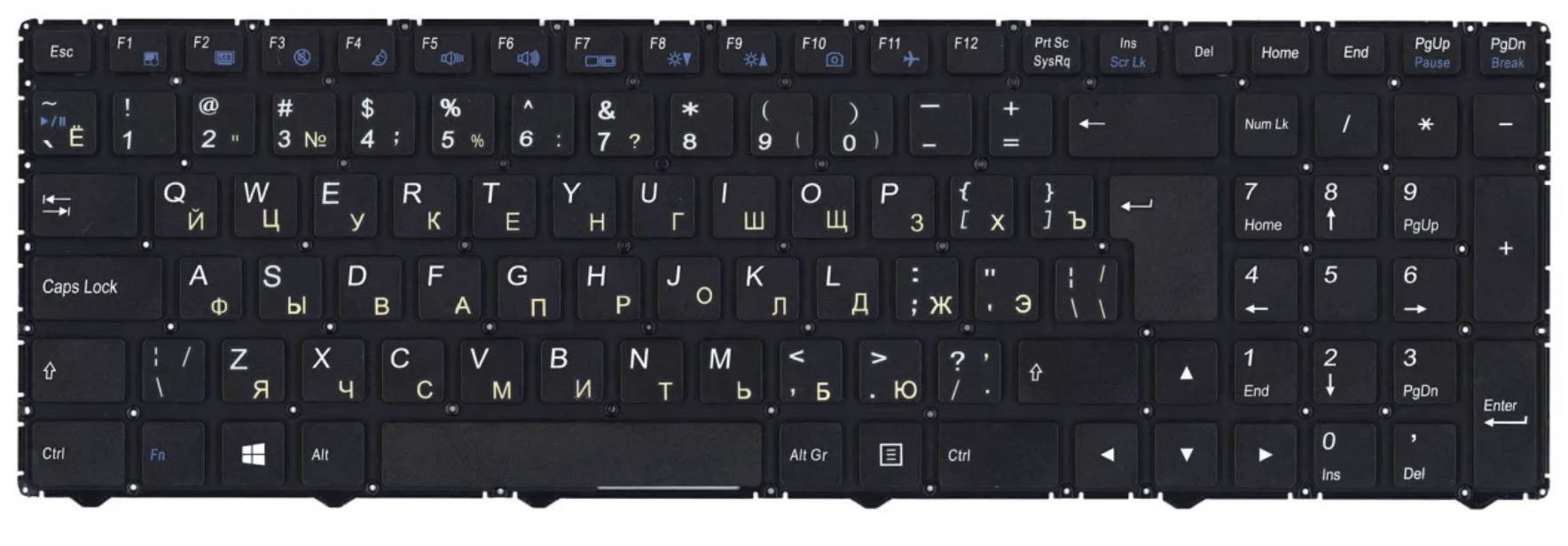 Клавиатура DNS WA50SFQ широкий Enter, OEM