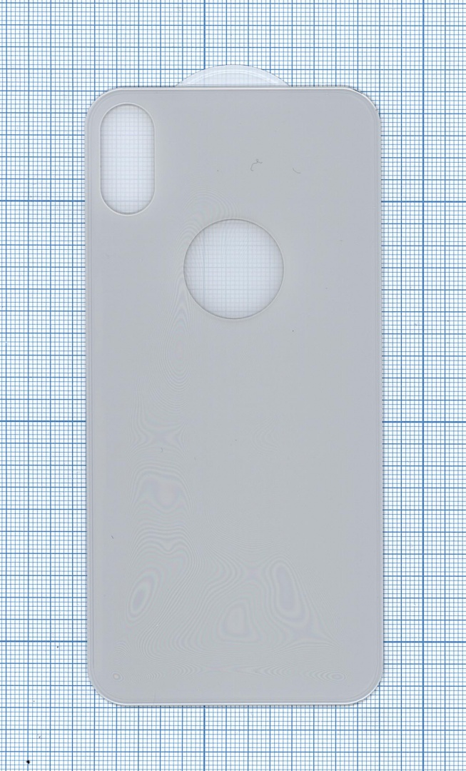 Защитное заднее стекло для iPhone XS белое