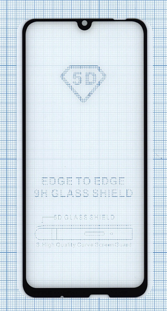 Защитное стекло "Полное покрытие" для Huawei P Smart 2019 черное