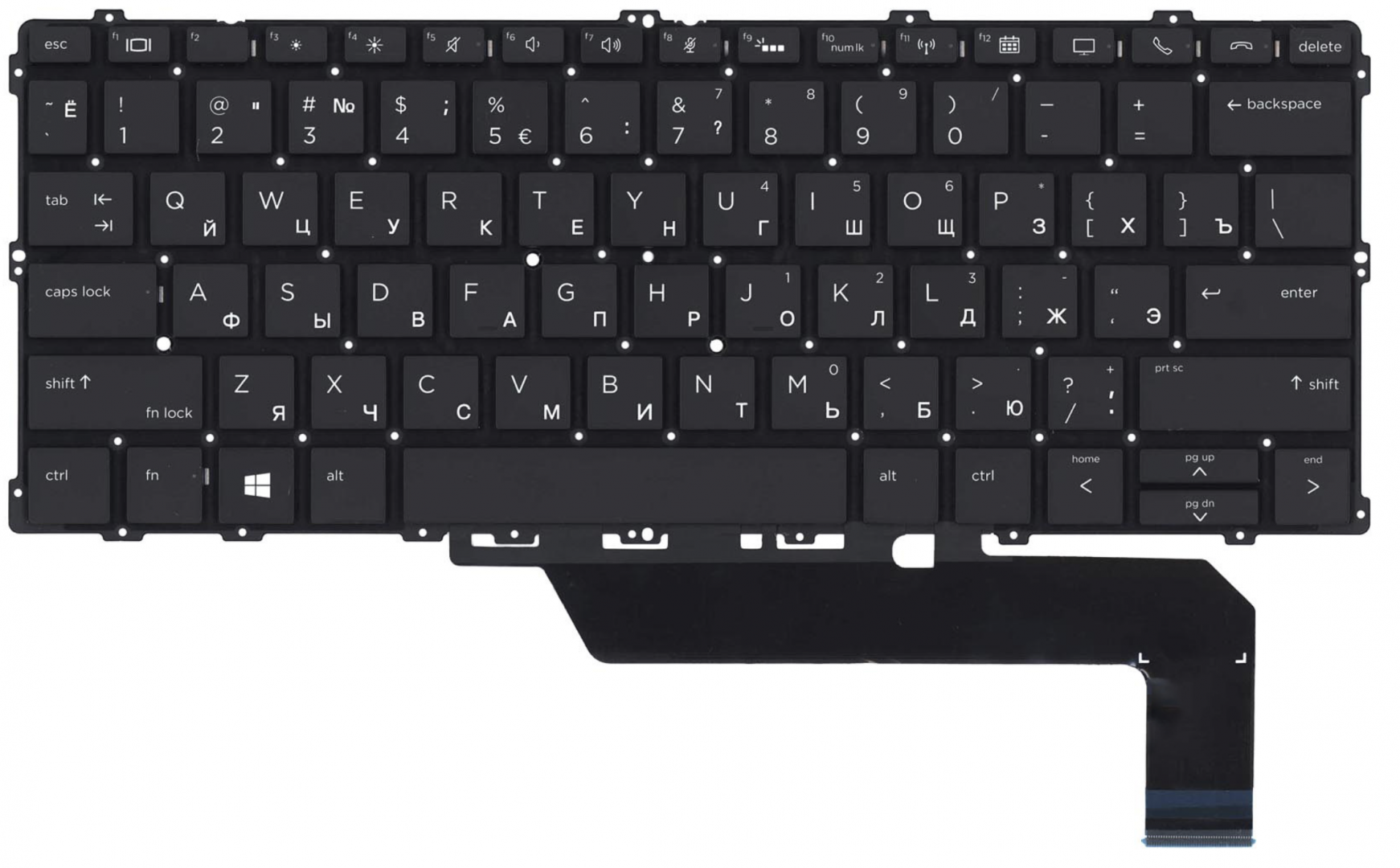 Клавиатура HP EliteBook x360 1030 G2 с подсветкой, OEM