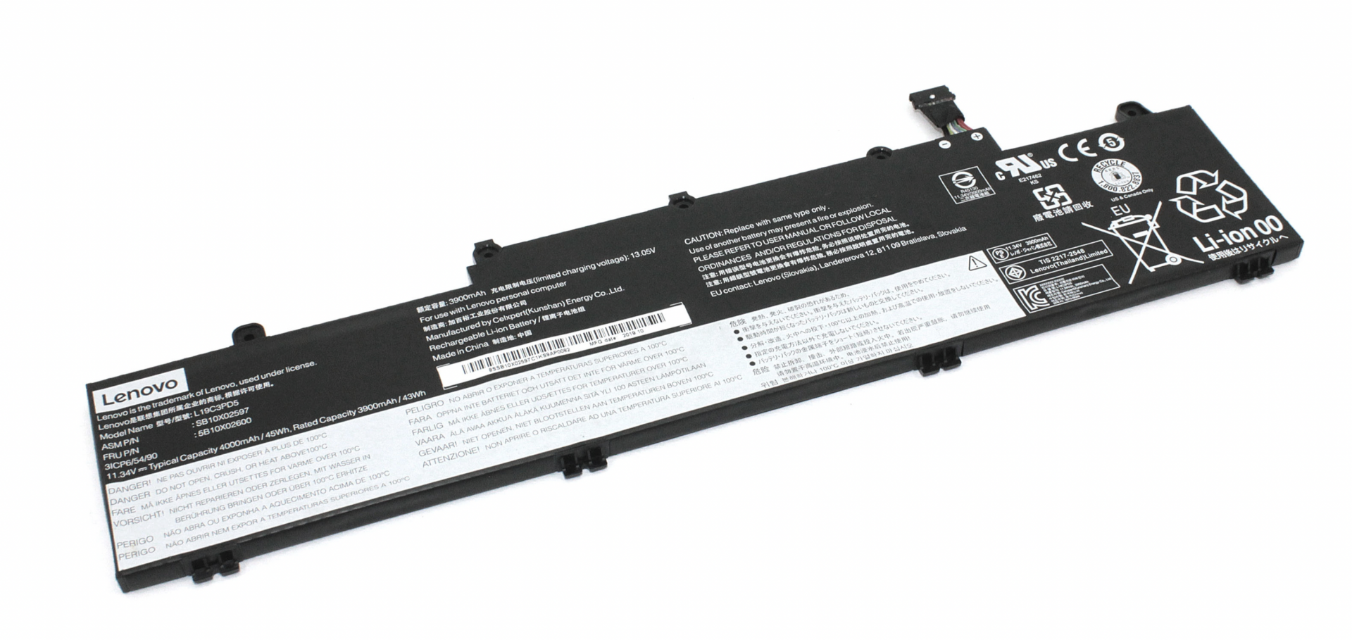 Аккумулятор Lenovo (L19C3PD5) 11,1V 4120mAh Original