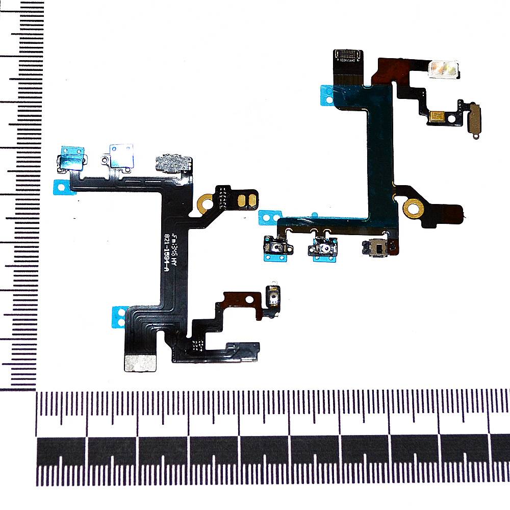 Шлейф iPhone 5S + кнопка включения + кнопки громкости + вспышка