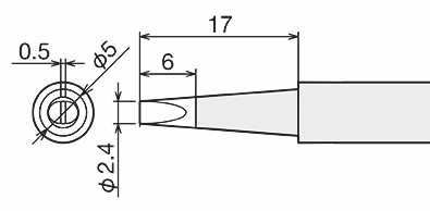 Жало для паяльника Goot PX-60RT-2.4D