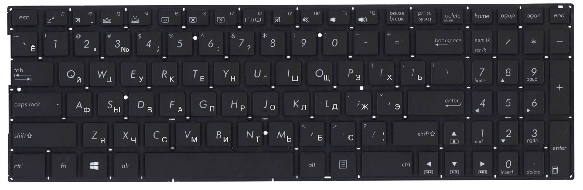 Клавиатура Asus Q553UB с подсветкой, OEM