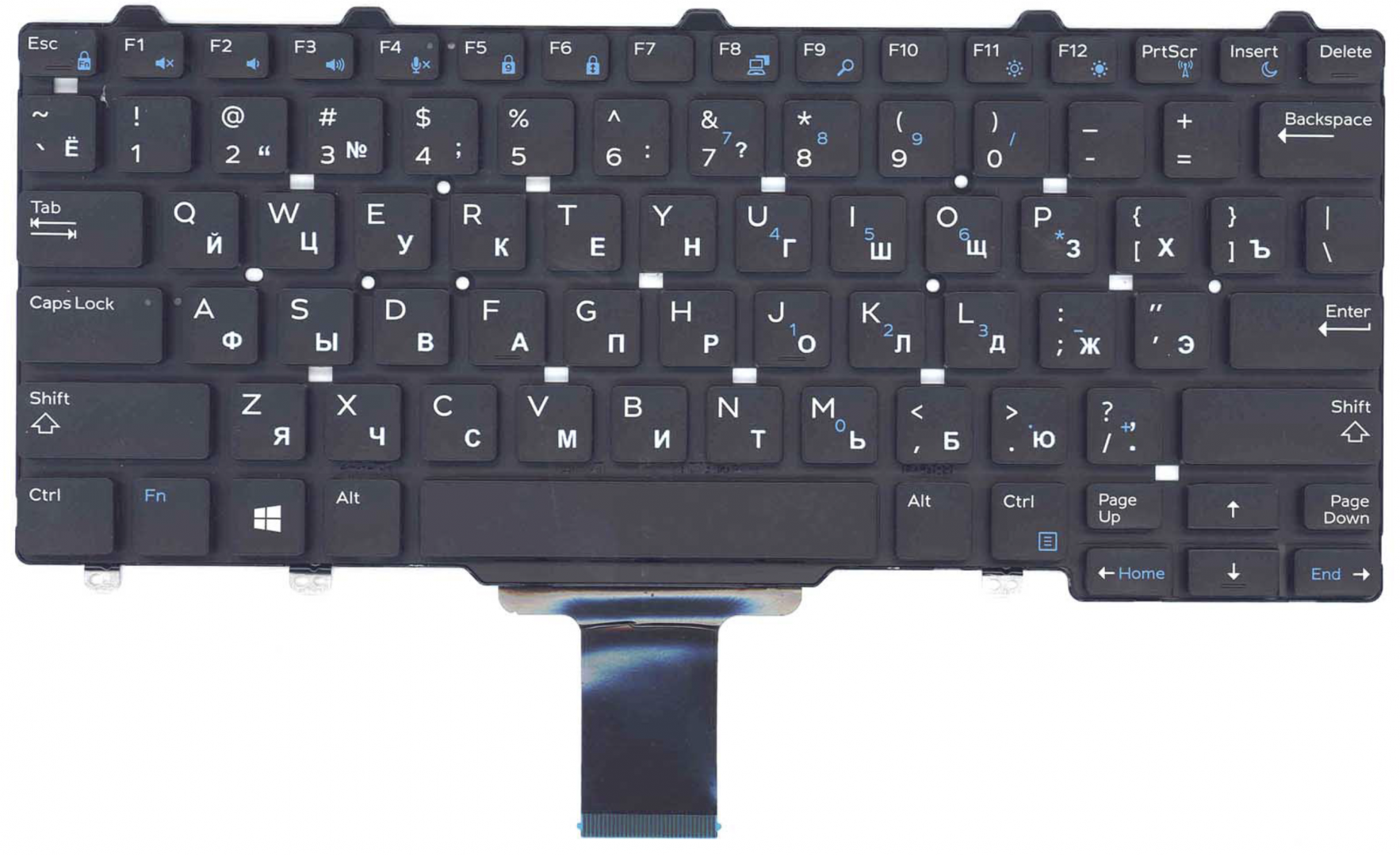 Клавиатура DELL Latitude E7270 без подсветки, OEM