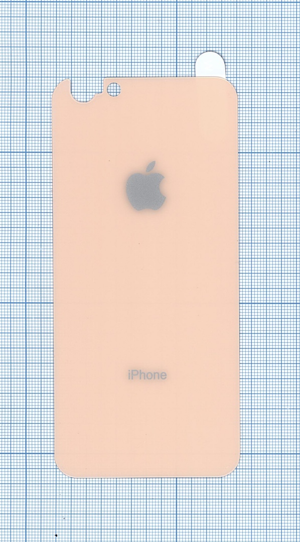 Защитное заднее стекло для iPhone 6/6S золотое