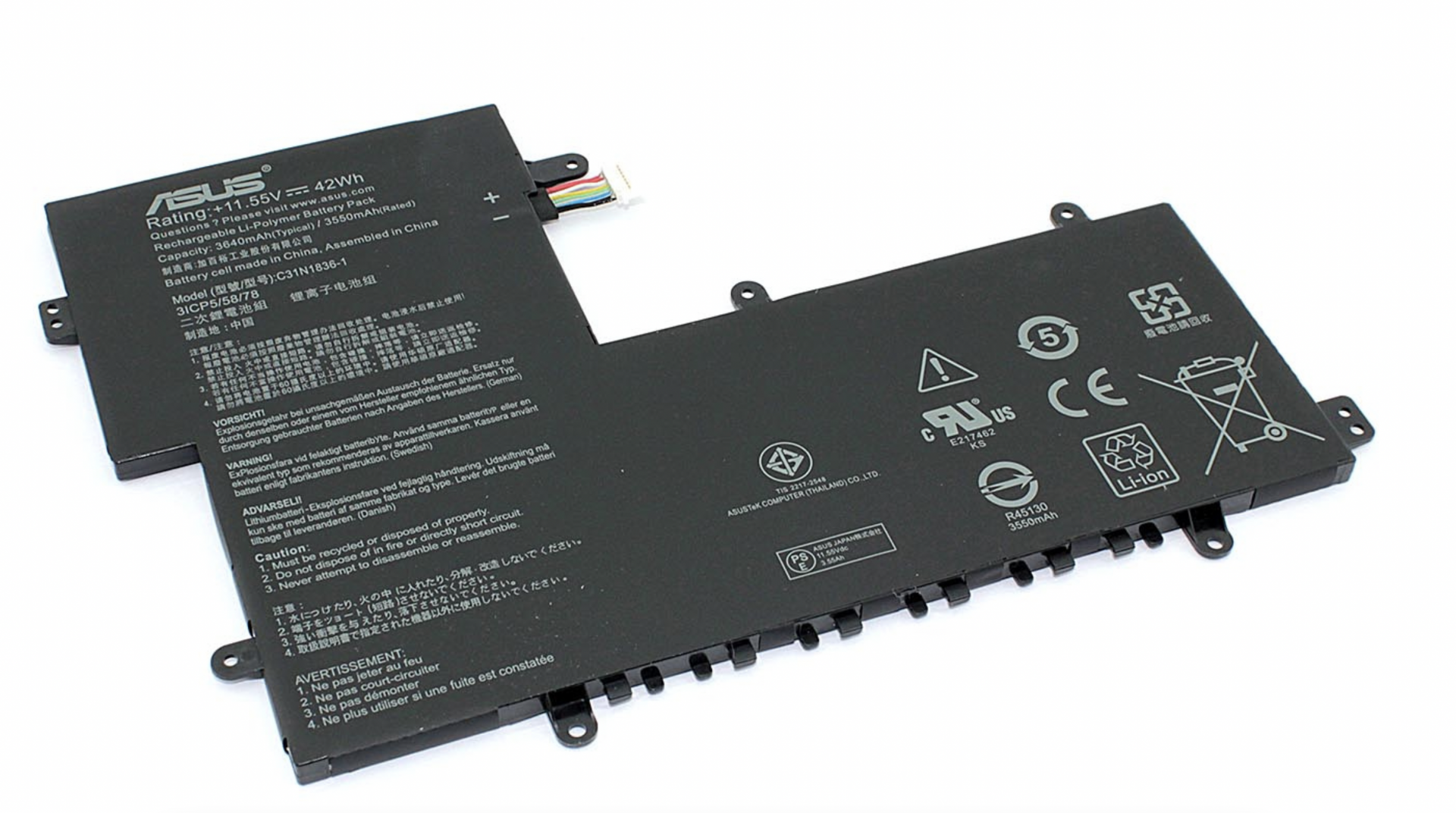 Аккумулятор Asus Chromebook C204MA-YS02-GR 11.55V, 3640mAh, Original