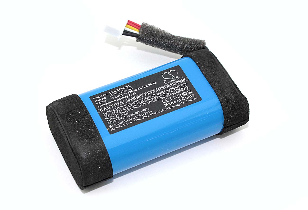 Аккумулятор CameronSino CS-JBP400SL для JBL PartyBox On-The-Go 7.4V 3000mAh