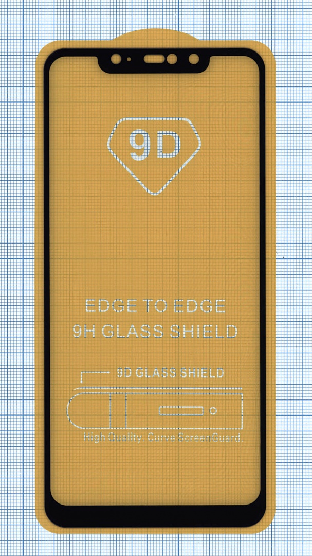 Защитное стекло "Полное покрытие" для Xiaomi Redmi Note 6 Pro черное