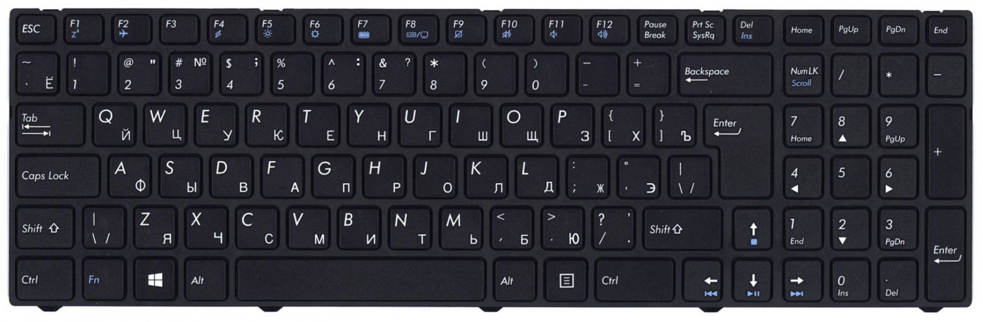 Клавиатура DNS Pegatron C15 с рамкой, OEM