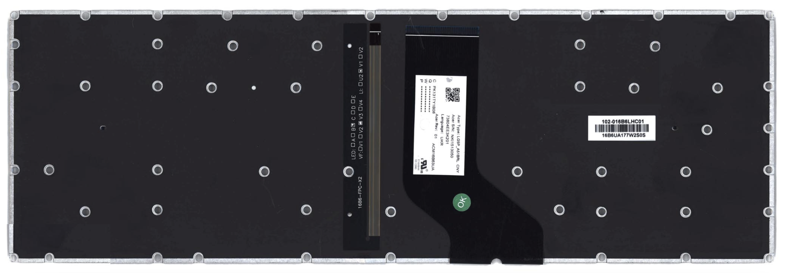 Клавиатура Acer Predator Helios 300 PH315-51 с подсветкой, OEM