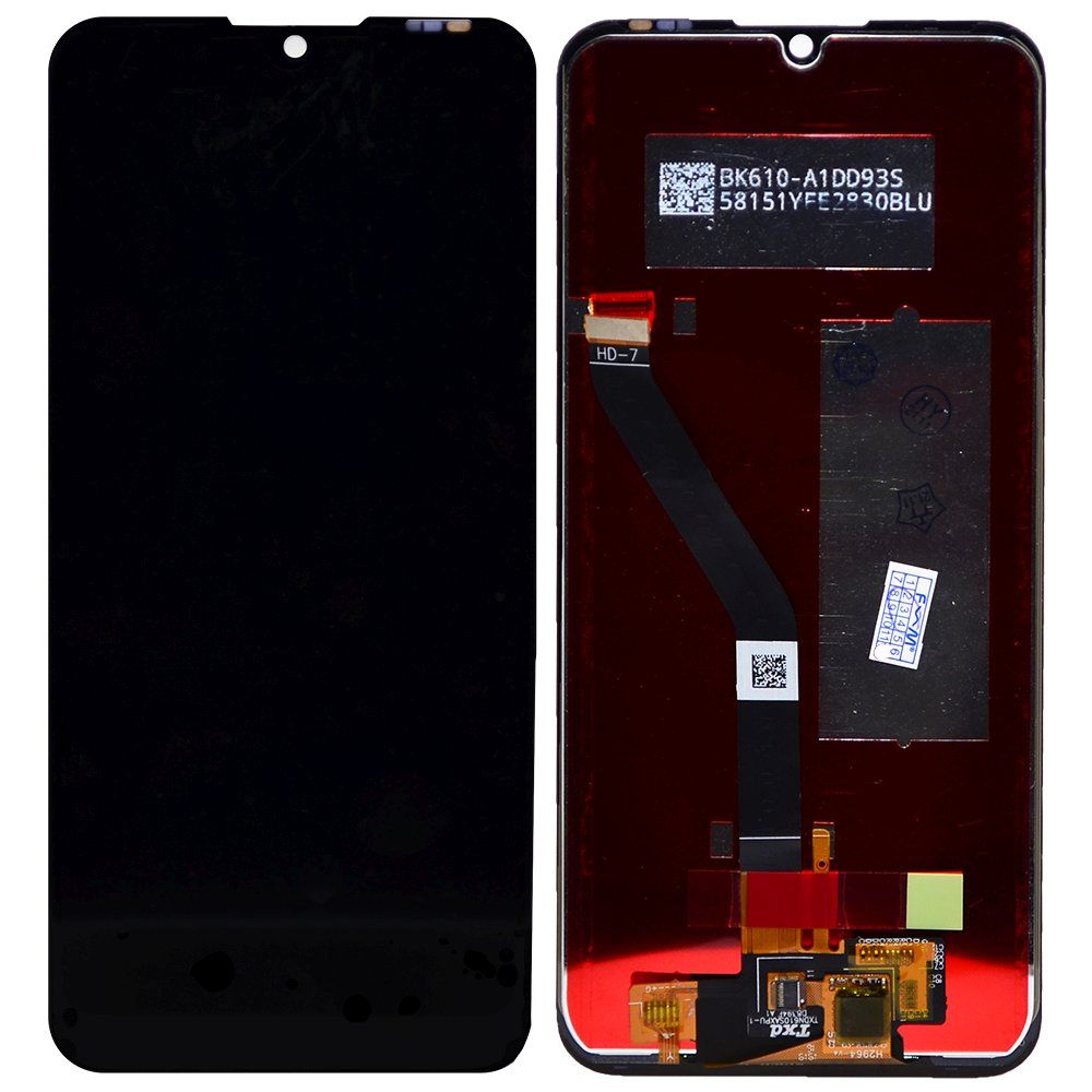 Дисплей Honor 8A + тачскрин черный orig Factory /логотип Honor/