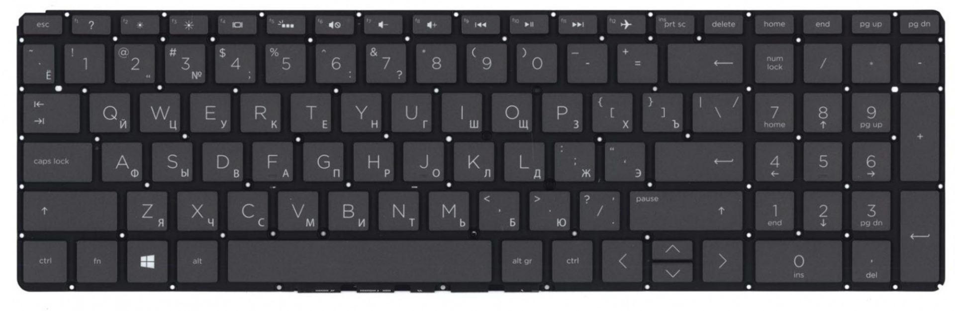 Клавиатура HP ﻿Spectre X360 15-CH006NO с подсветкой, OEM