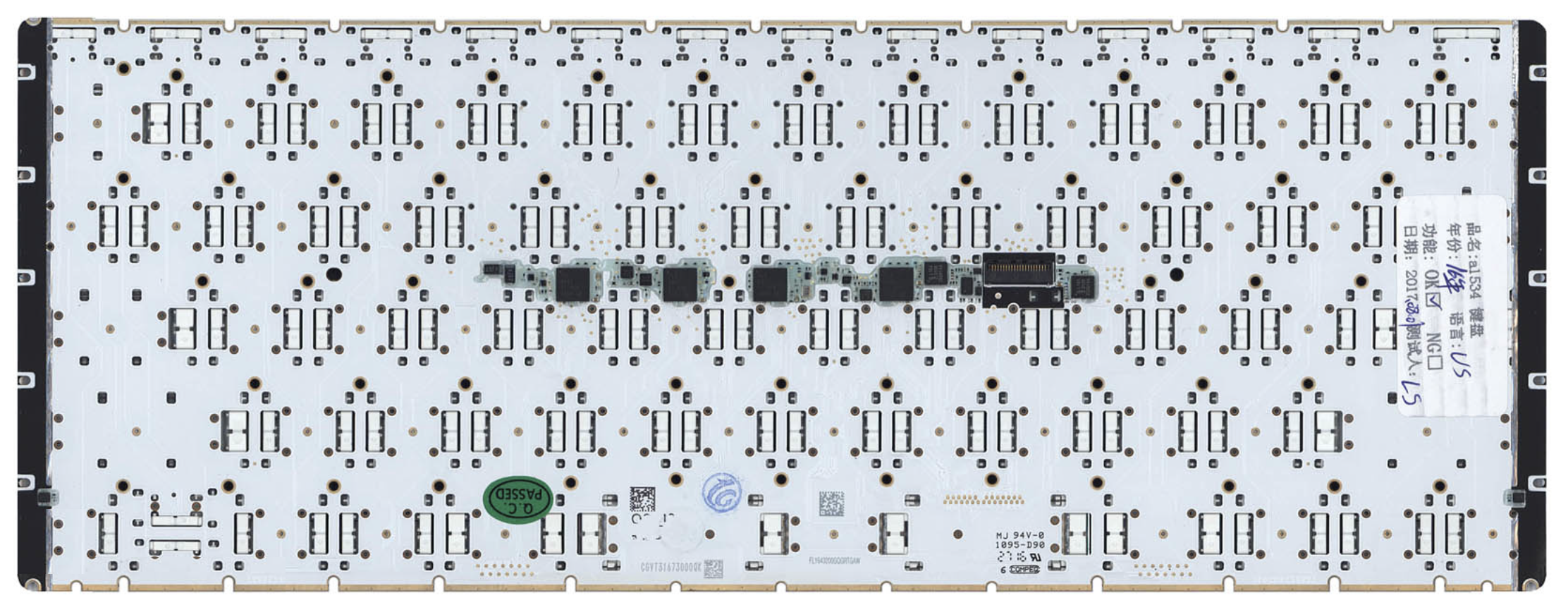 Клавиатура Apple MacBook 12" начало 2016 A1534 (MMGM2LL/A) плоский Enter, OEM