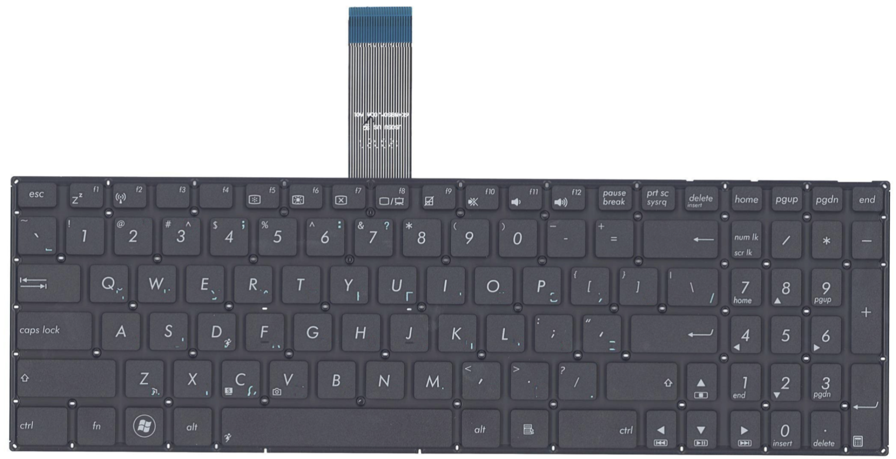 Клавиатура ASUS X550 плоский Enter, OEM