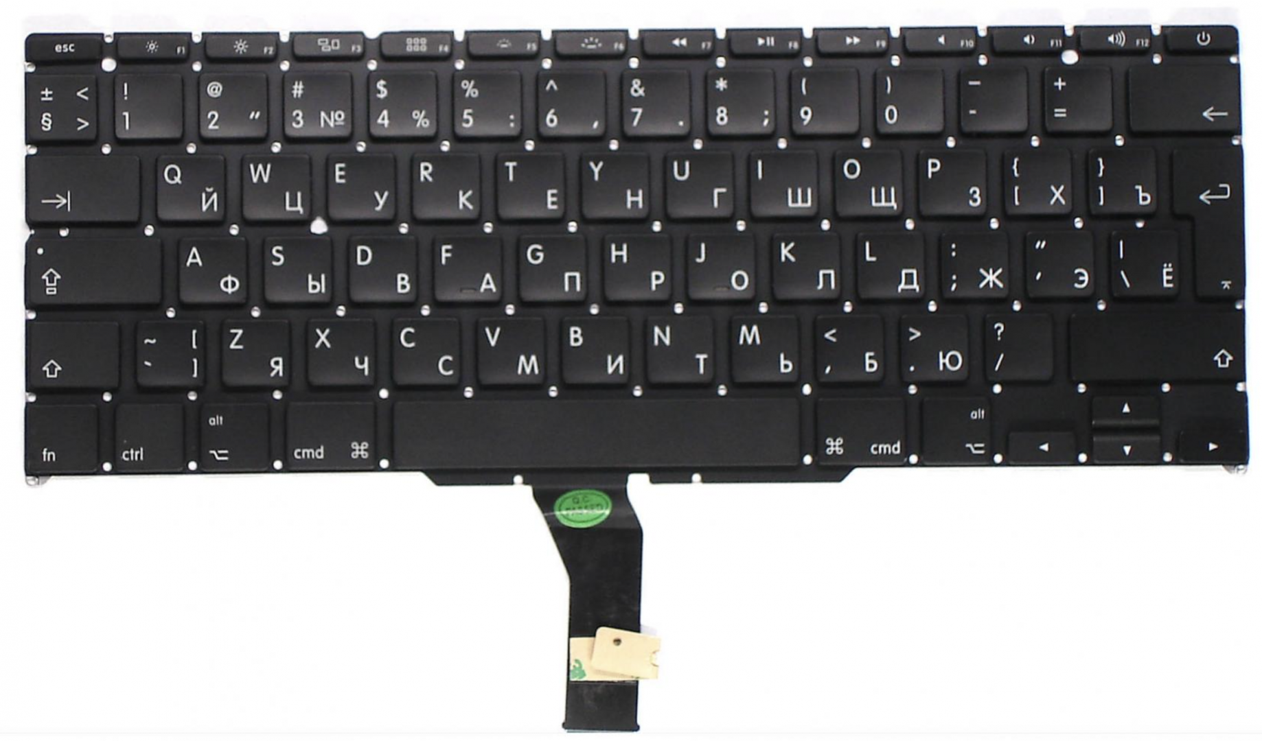 Клавиатура Apple MacBook Air 11.6" середина 2011 A1370 (MC969LL/A) большой Enter, с подсветкой, Original