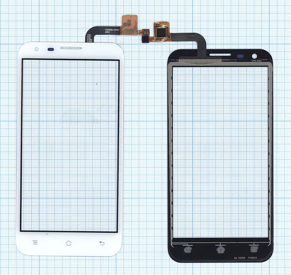 Сенсорное стекло (тачскрин) для Fly IQ454 EVO Tech 1 белое