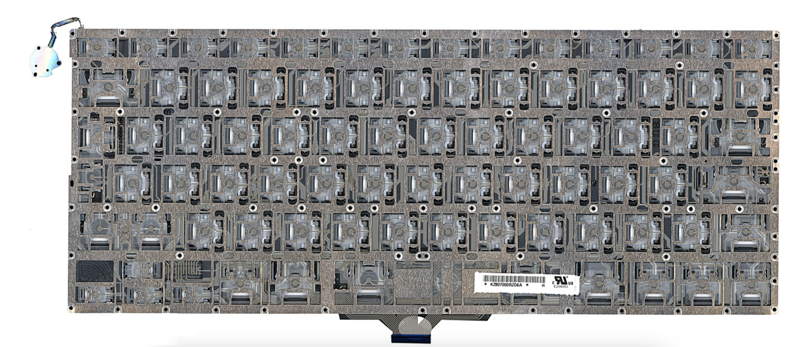 Клавиатура Apple MacBook Air 13.3" конец 2008 A1304 (MB543LL/A) с подсветкой, большой Enter, OEM