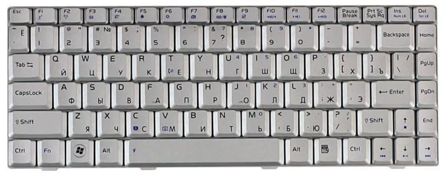 Клавиатура ASUS U3SG серебристая, OEM