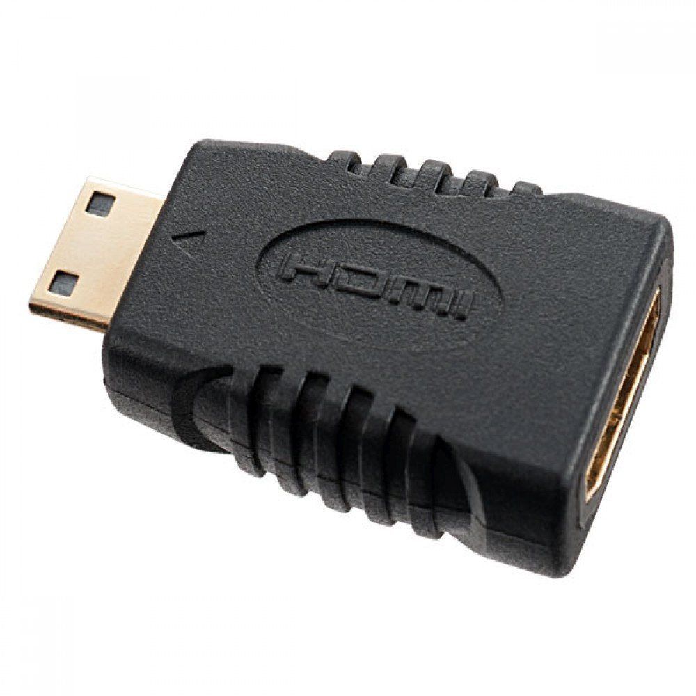 Переходник HDMI C (mini HDMI) - HDMI A PERFEO (A7001) черный
