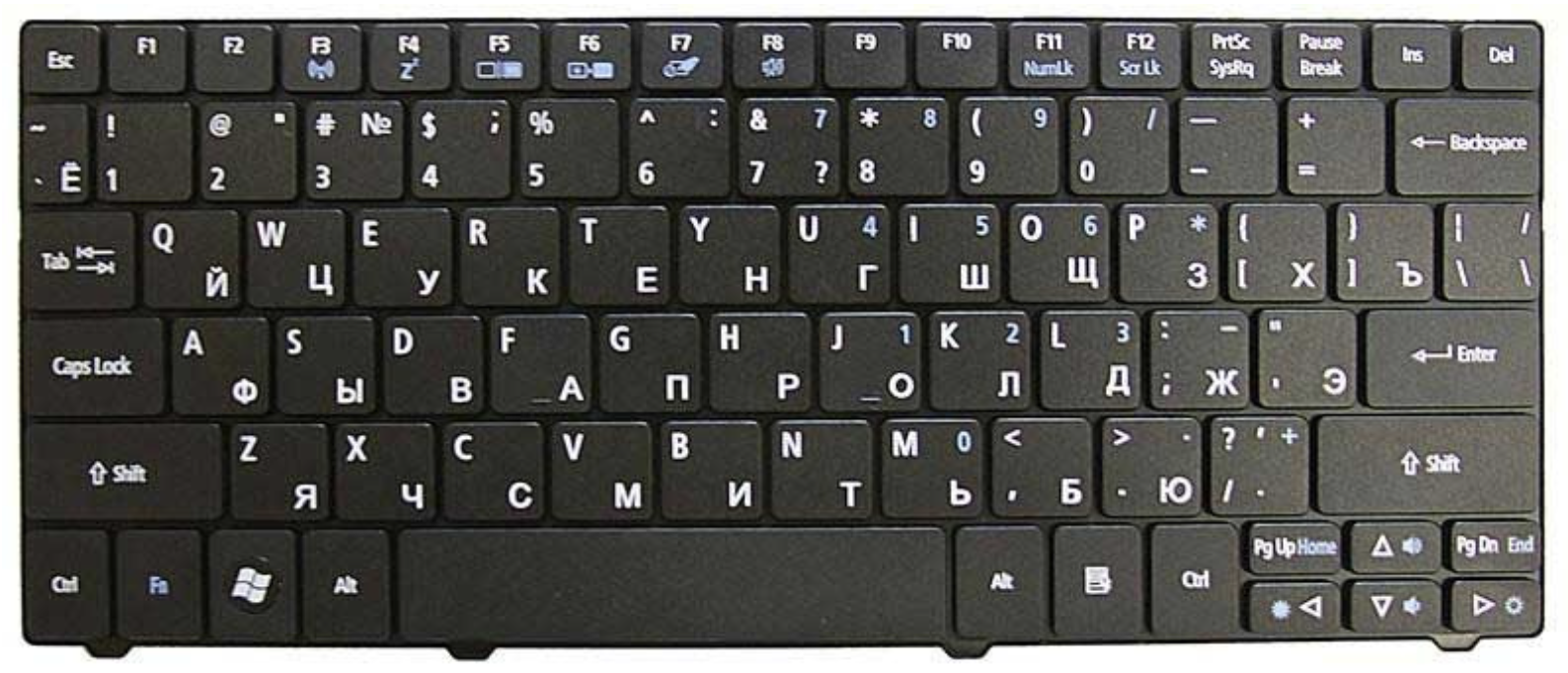 Клавиатура Acer Aspire One 751h OEM