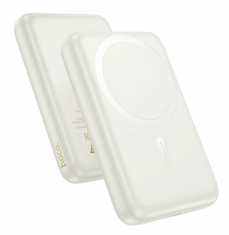 Внешний аккумулятор Powerbank HOCO J141 Grace с быстрой беспроводной зарядкой (магнитный), белый