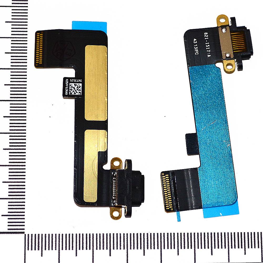 Шлейф iPad mini + разъем зарядки черный