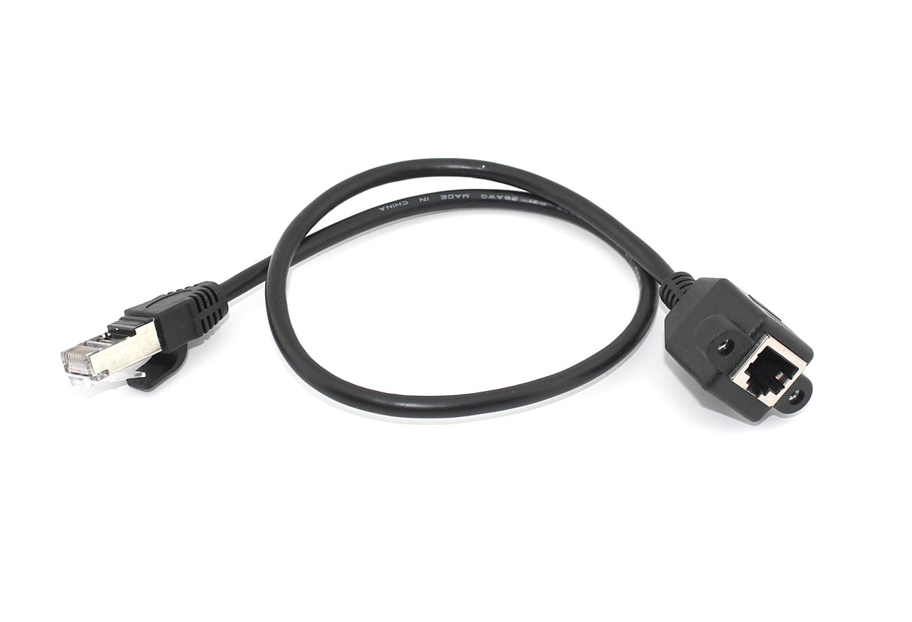 Удлинитель RJ45 папа-мама для монтажа на корпус 0.5 м