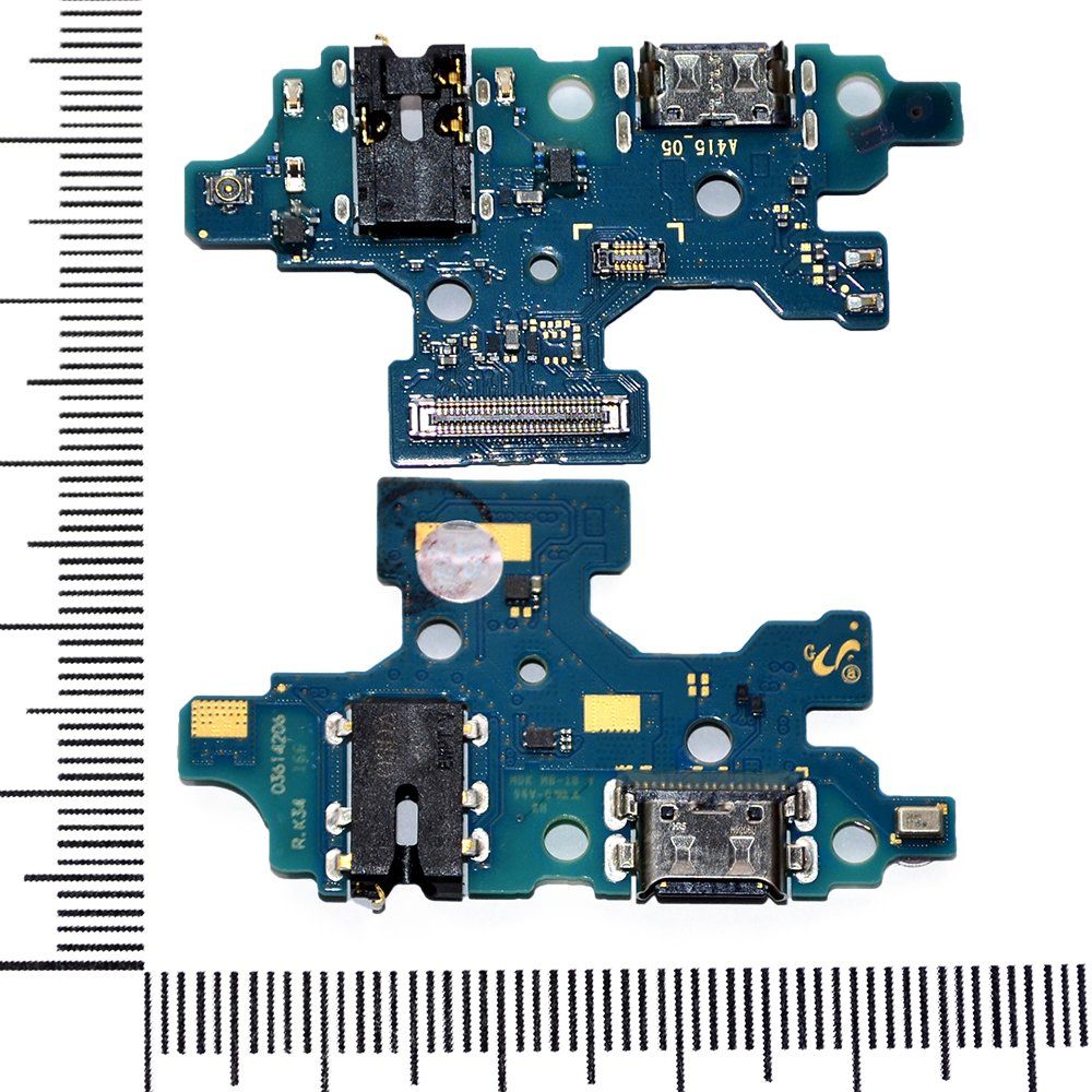 Шлейф (плата) Samsung SM-A415F/Galaxy A41 + системный разъем + разъем гарнитуры + микр orig Factory