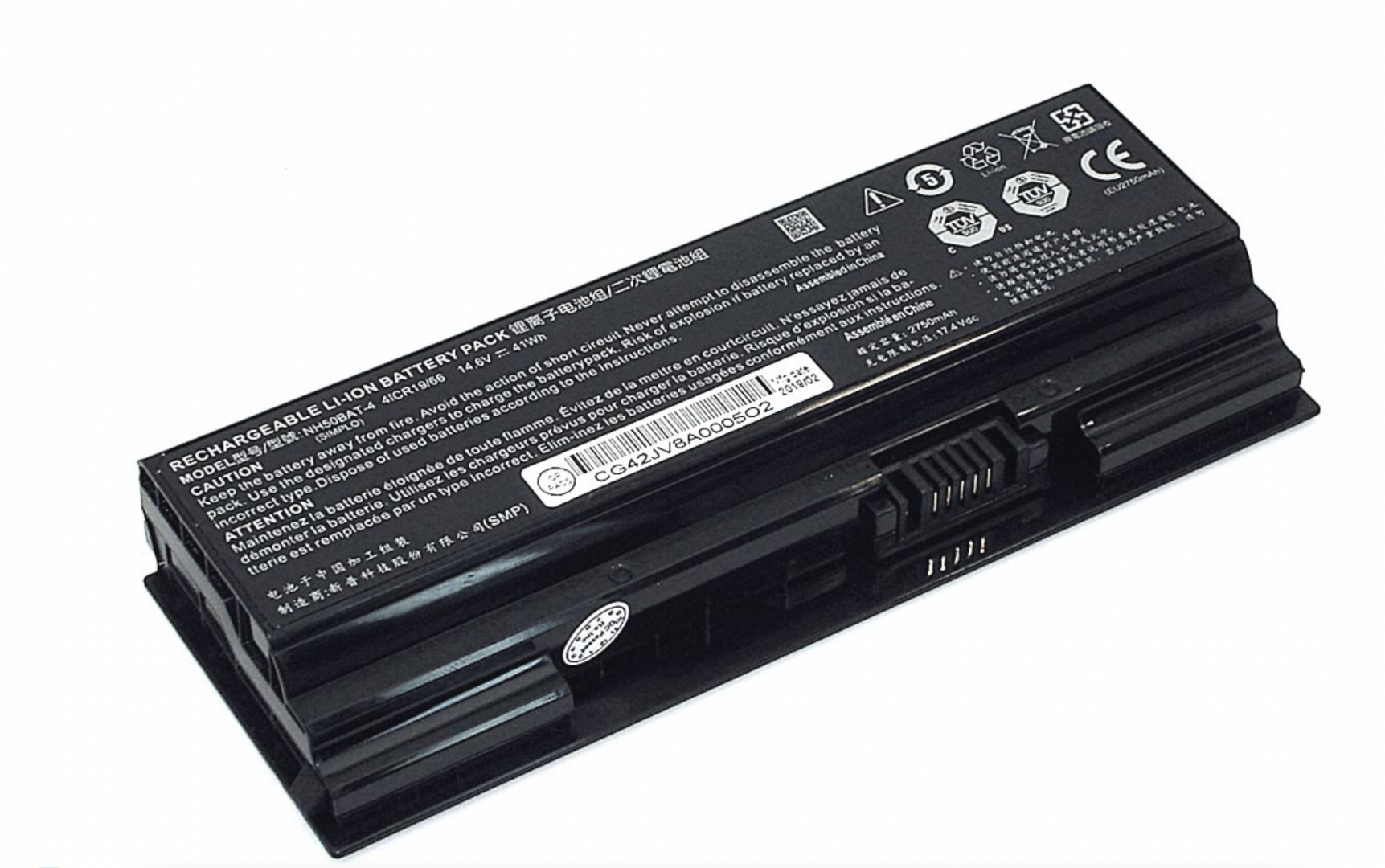 Аккумулятор Clevo NH57RC 14.4V, 48.84Wh, Original