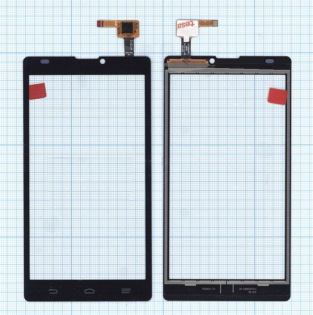 Сенсорное стекло (тачскрин) для ZTE Blade L2 черное