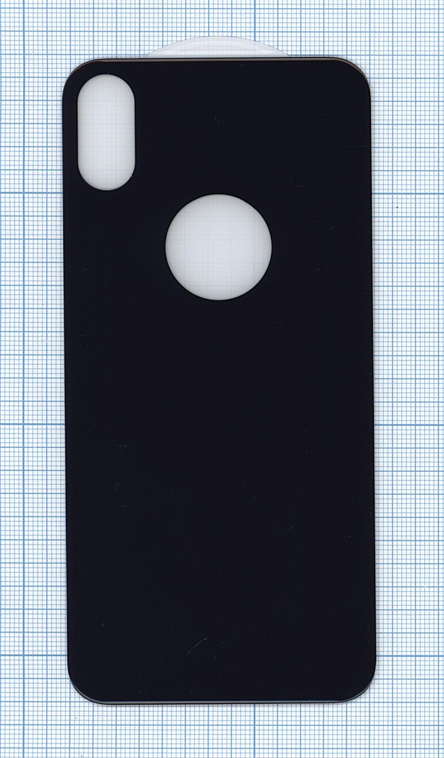 Защитное заднее стекло для iPhone X черное