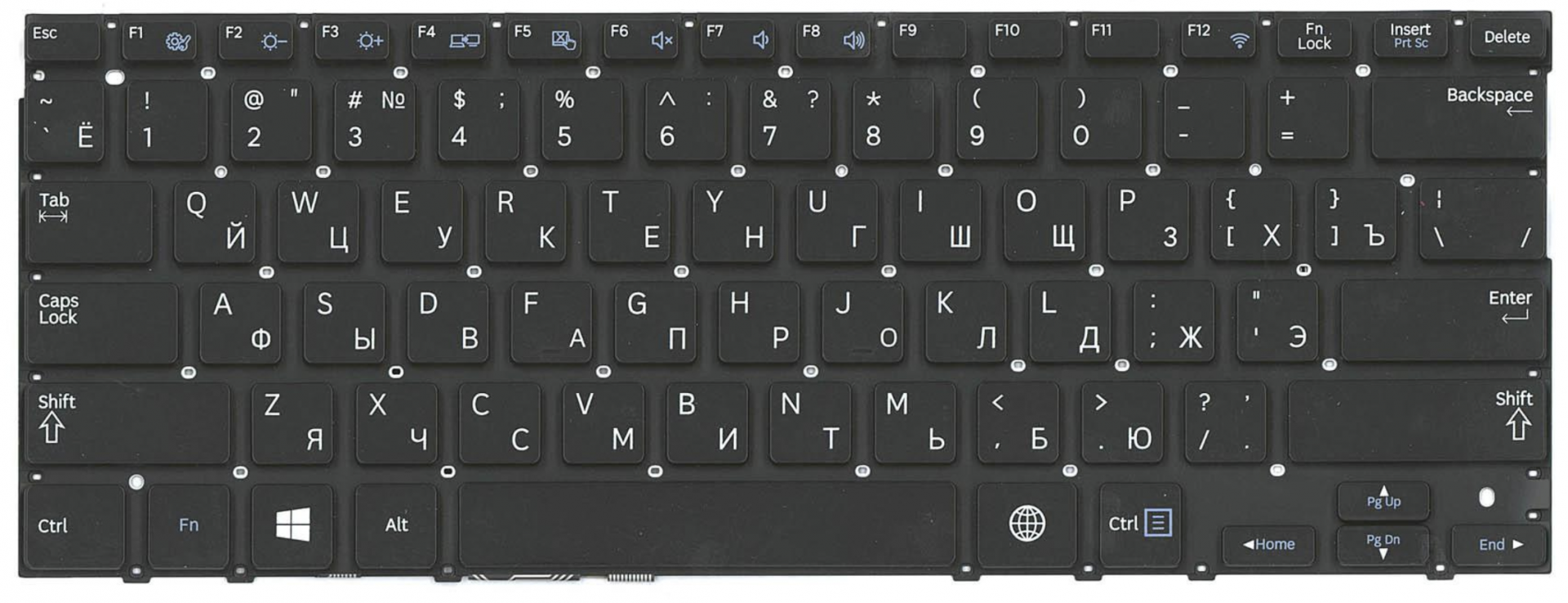 Клавиатура Samsung NP530U3B OEM