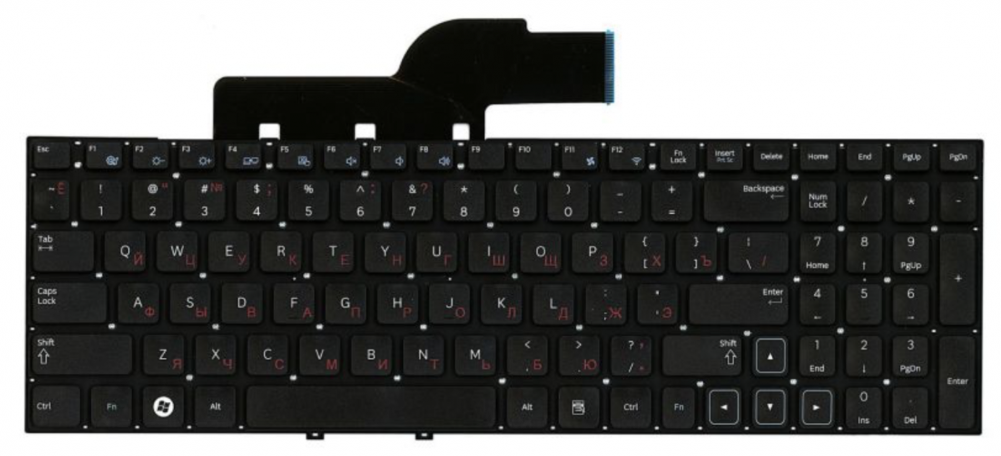 Клавиатура Samsung NP305E5A черная OEM