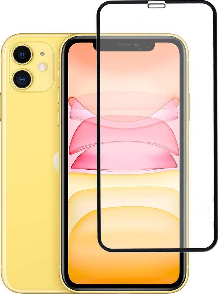 Защитное стекло во весь экран Apple iPhone 11 черное, OEM