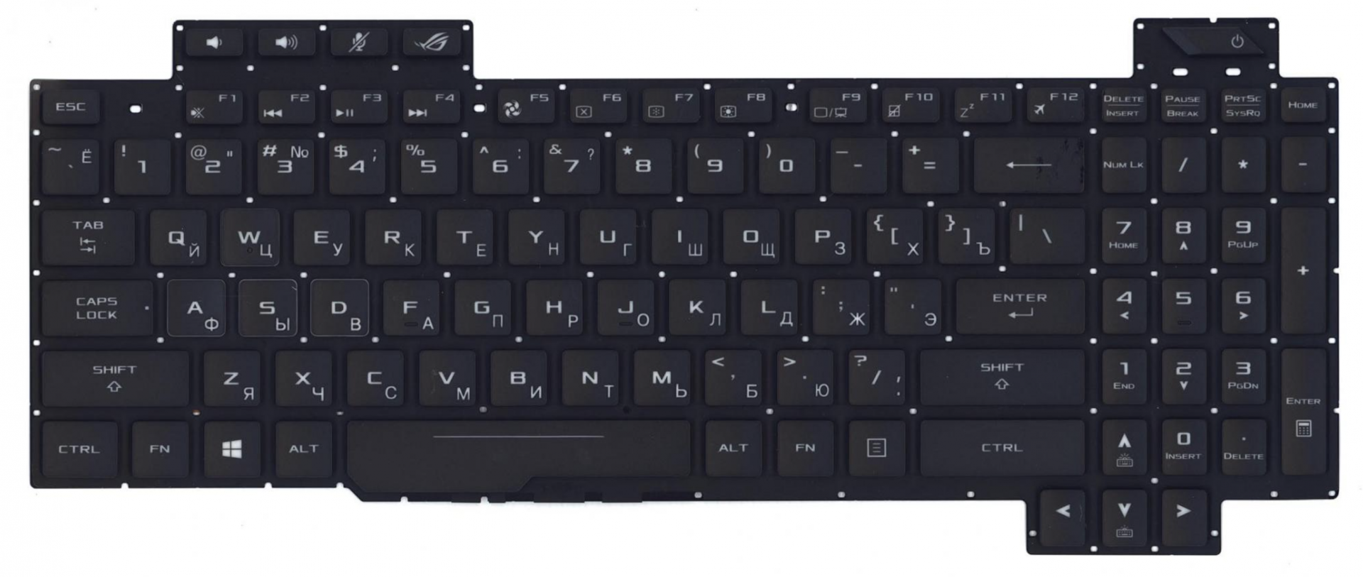 Клавиатура ASUS ROG Strix GL503VS с белой подсветкой, OEM