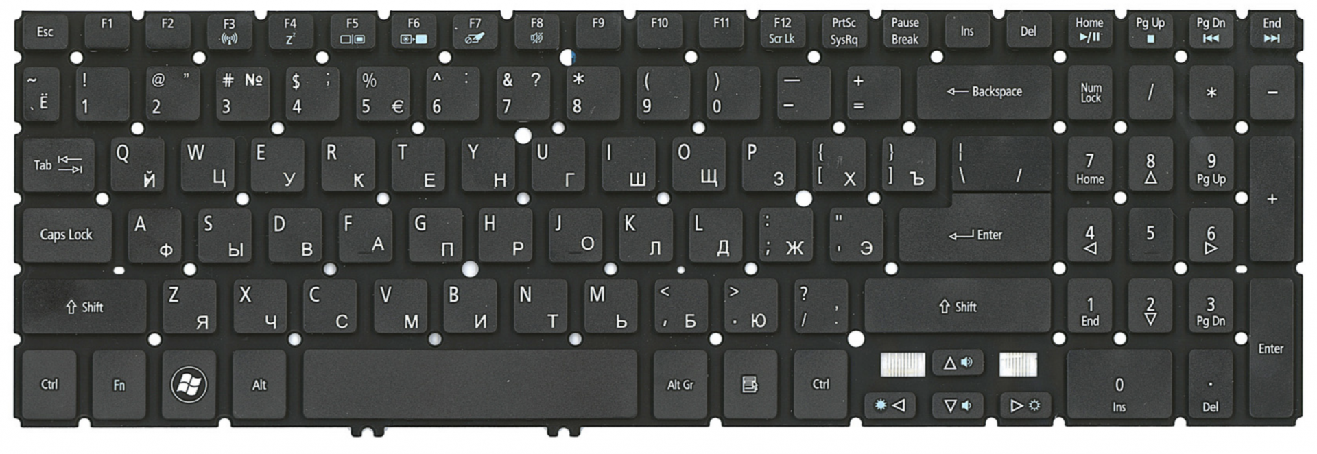 Клавиатура Acer Aspire V5-551 черная OEM