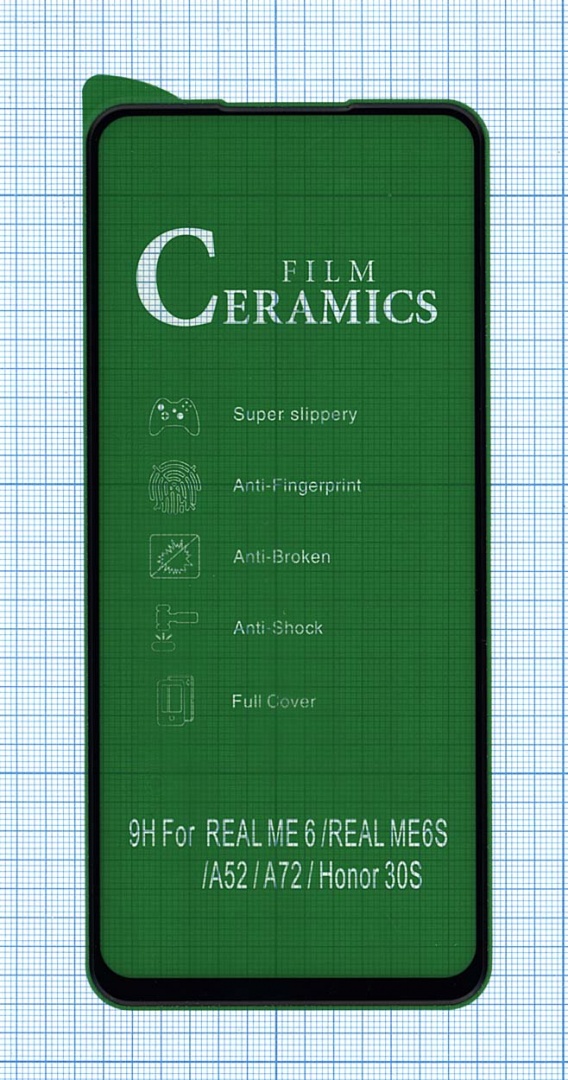 Керамическая пленка (стекло) для Huawei Honor 30 черная