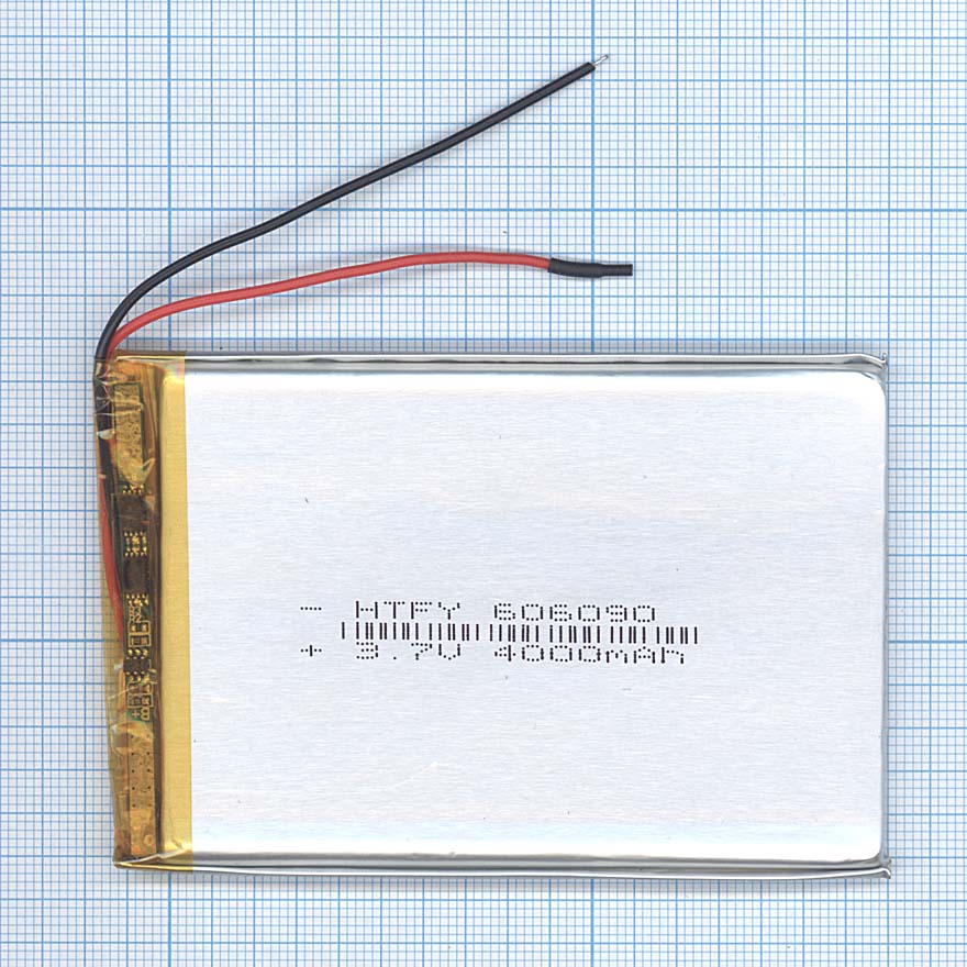 Аккумулятор Li-Pol (батарея) 6*60*90мм 2pin 3.7V/4000mAh