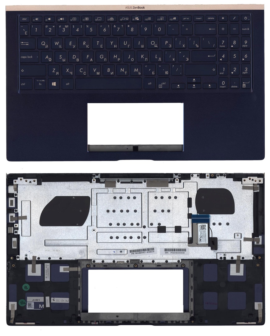 Клавиатура для ноутбука Asus UX534 топкейс синий