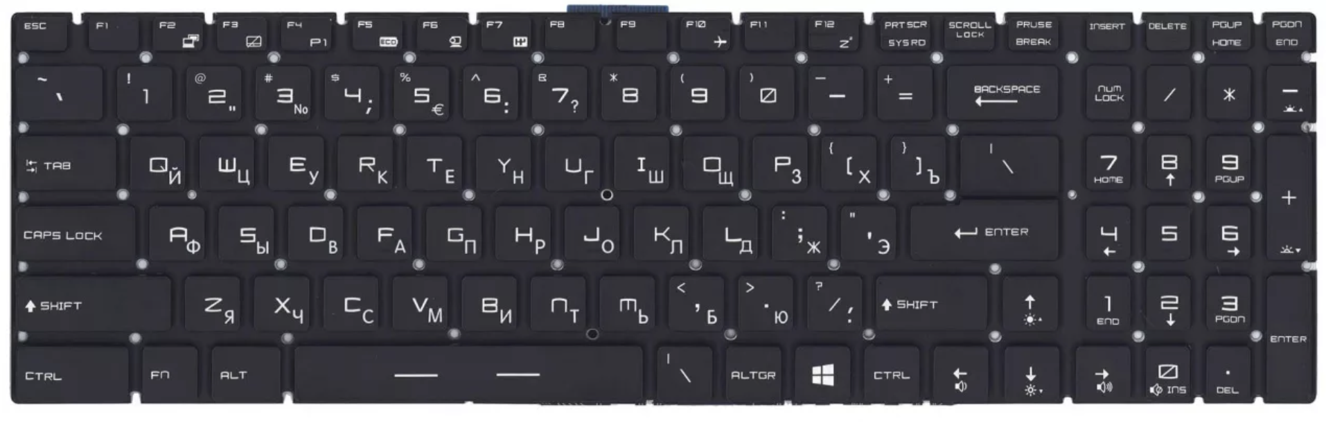 Клавиатура MSI PE70 с RGB подсветкой, OEM