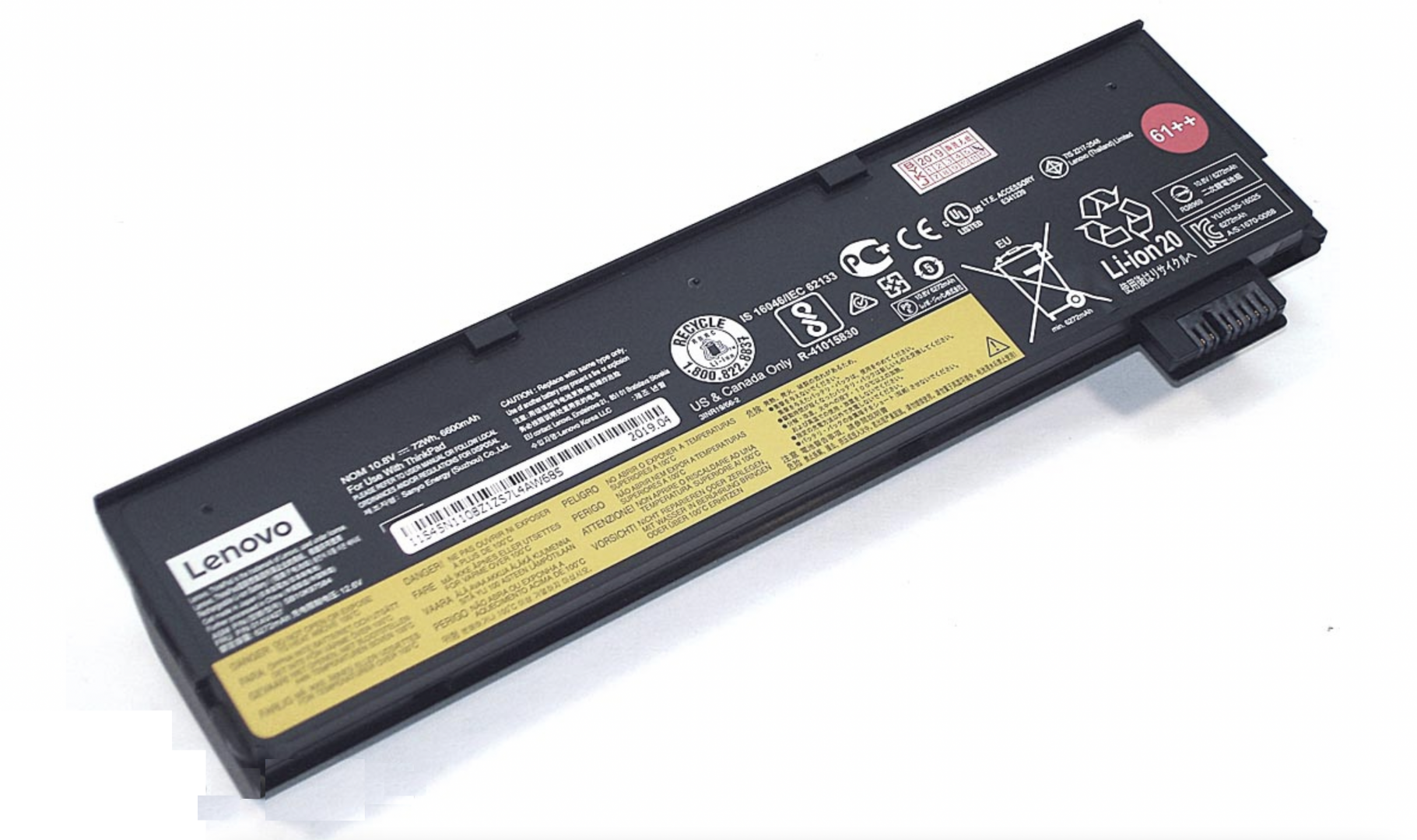 Аккумулятор Lenovo ThinkPad T580 (20L9A00JCD) 10.8V, 72Wh, Original