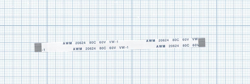 Шлейф универсальный 10pin, шаг 0.5мм, длина 10см