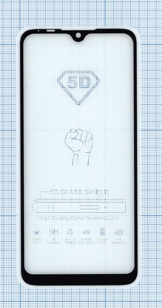 Защитное стекло "Полное покрытие" для Xiaomi Mi A3 черное