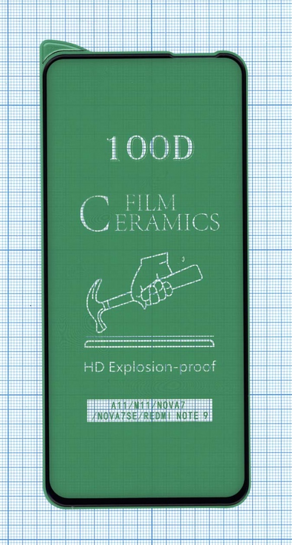 Керамическая пленка (стекло) для Samsung A11/ M11 черная