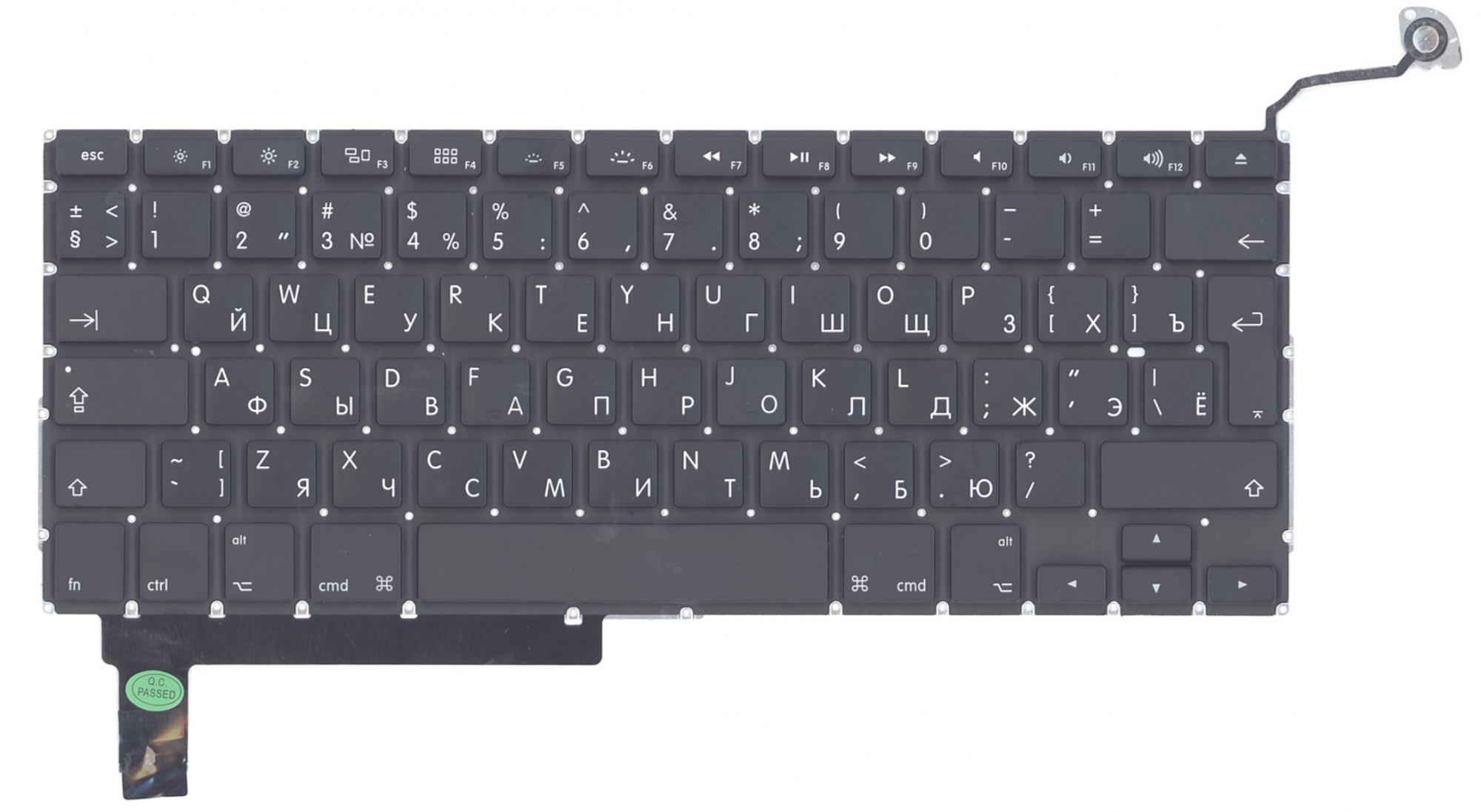 Клавиатура MacBook A1286 с SD большой ENTER RU Original