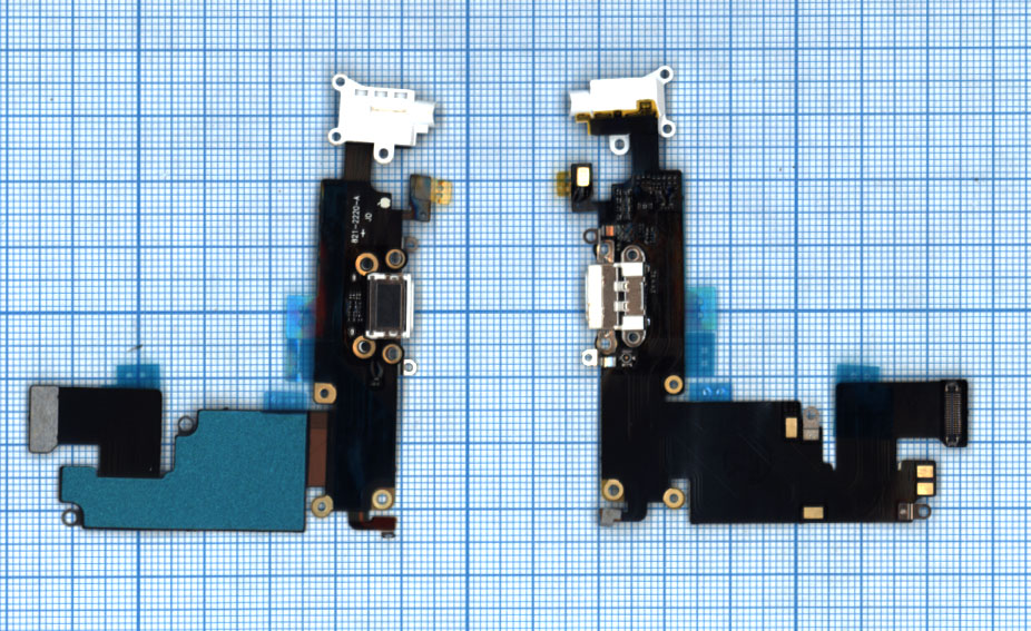 Шлейф разъема питания с аудио-разъемом для iPhone 6 Plus белый